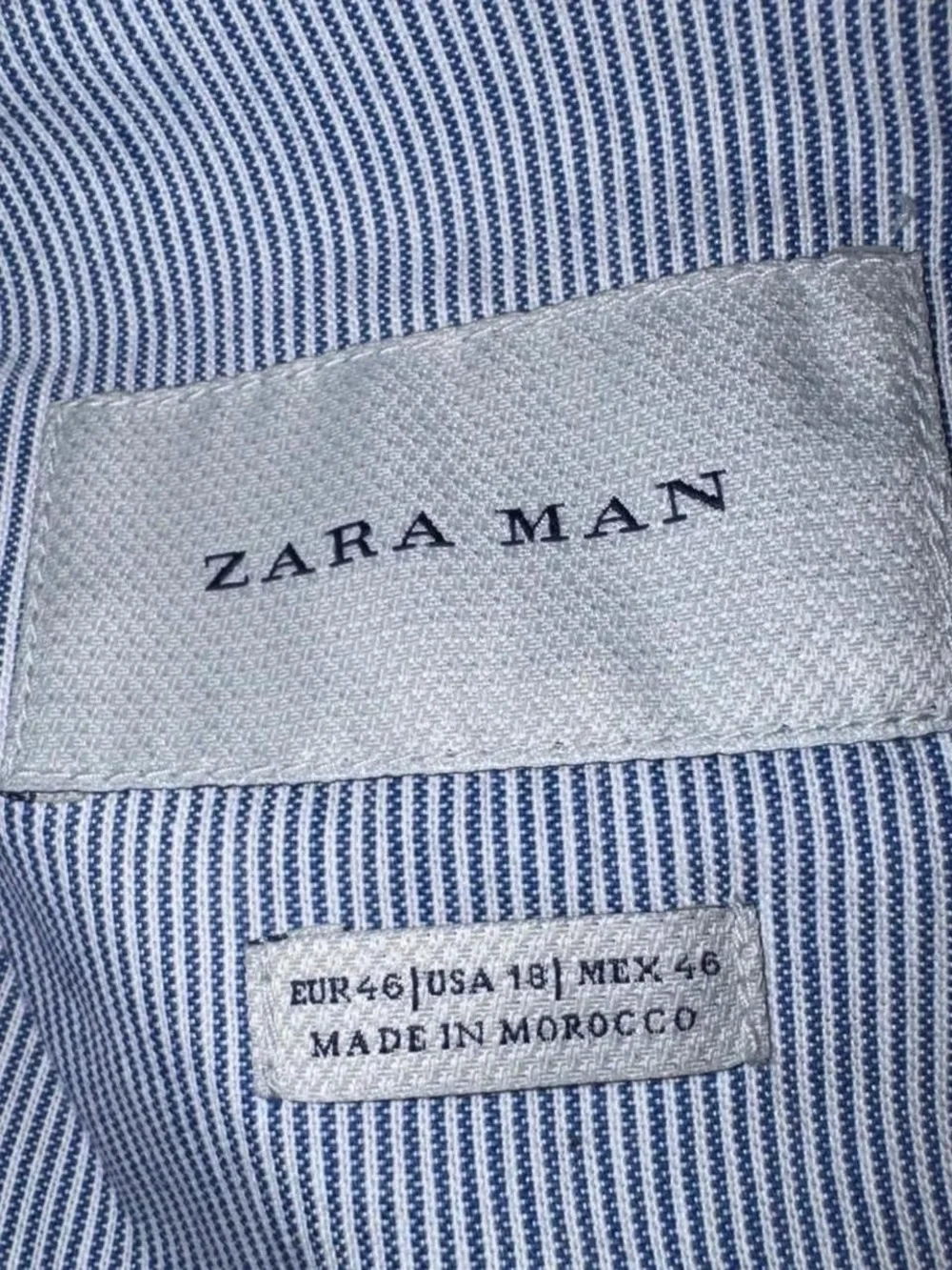 Zara Man Blue Tailored Casual Blazer Sport Coat Jacket Size 46